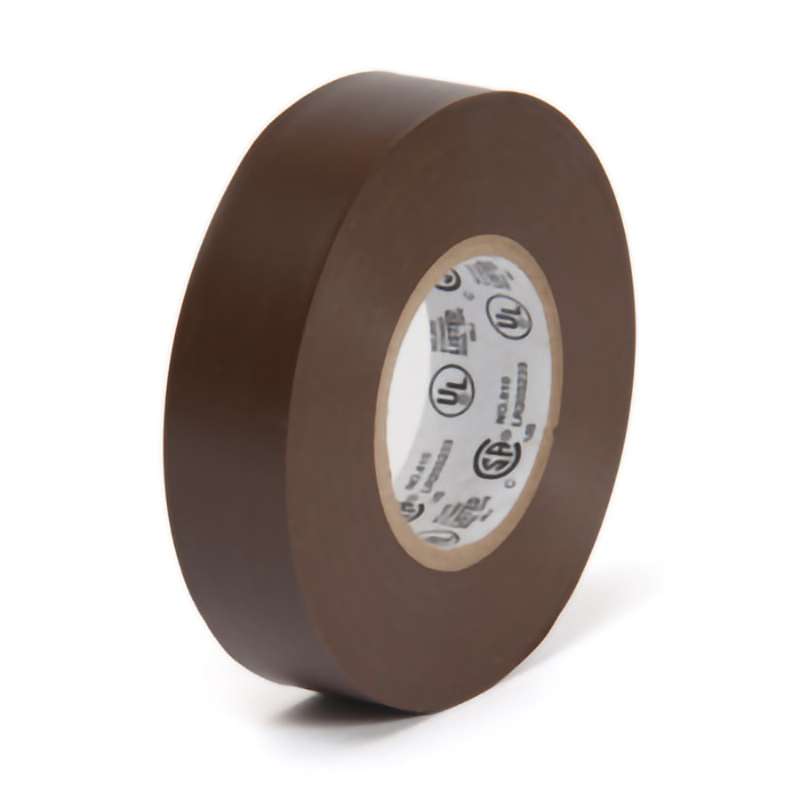 Electrical Tape, 3/4"x66', 1" Core, 7.0 mil, Brown, Economy Grade